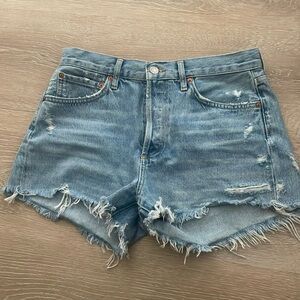 Agolde Light Wash Jean Shorts